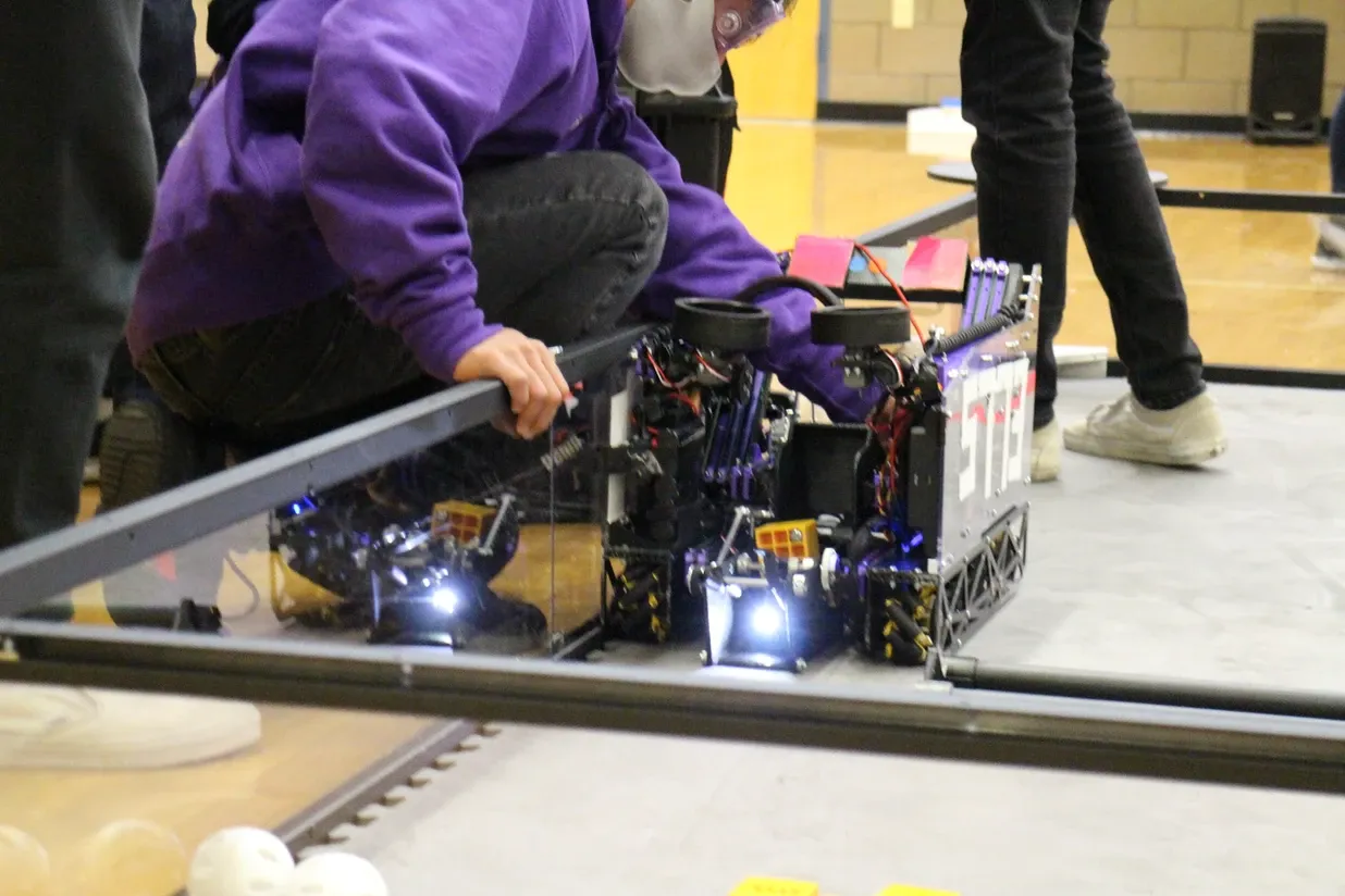 Ink and Metal FTC Team preparing their robot